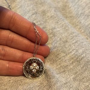 Swarovski 18 inch circle and heart necklace